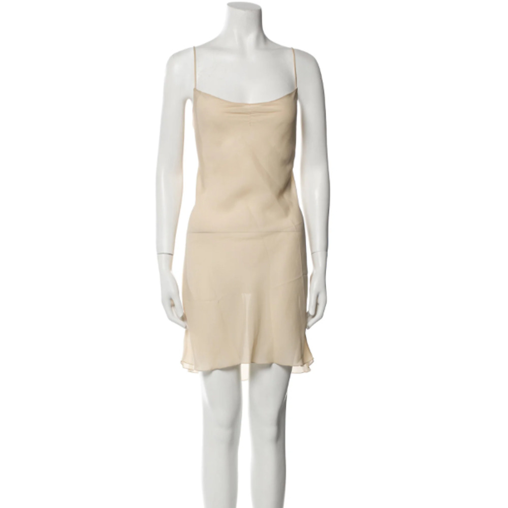Milly Resort Silk Floral Flounce Embellished Flowy Long Sleeve Dress - Size 6 - Picture 3 of 8
